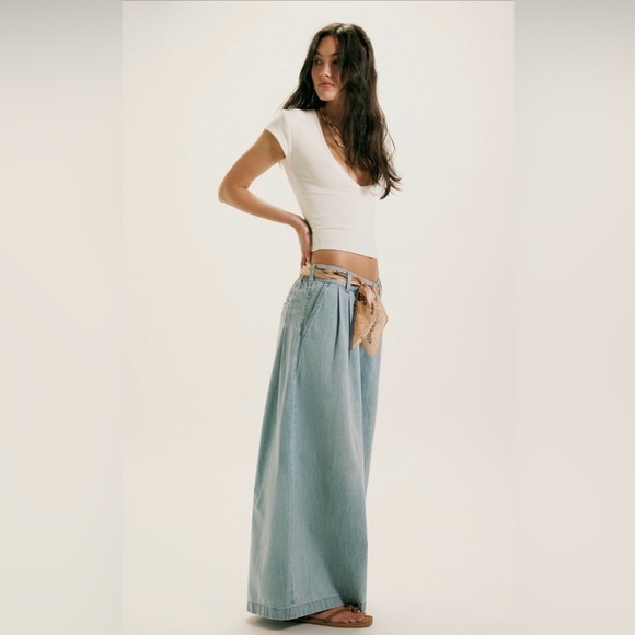 We The Free Denim - Scout Wide Leg Jeans NWOT California blue
